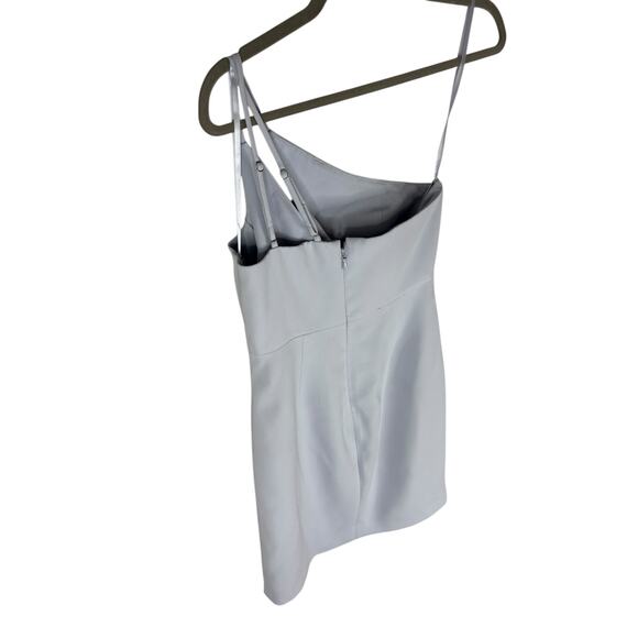BCBGMaxazria One Shoulder Mini Dress Sexy Chic Cocktail Party Hoco Blue Sz 4 - Picture 8 of 12